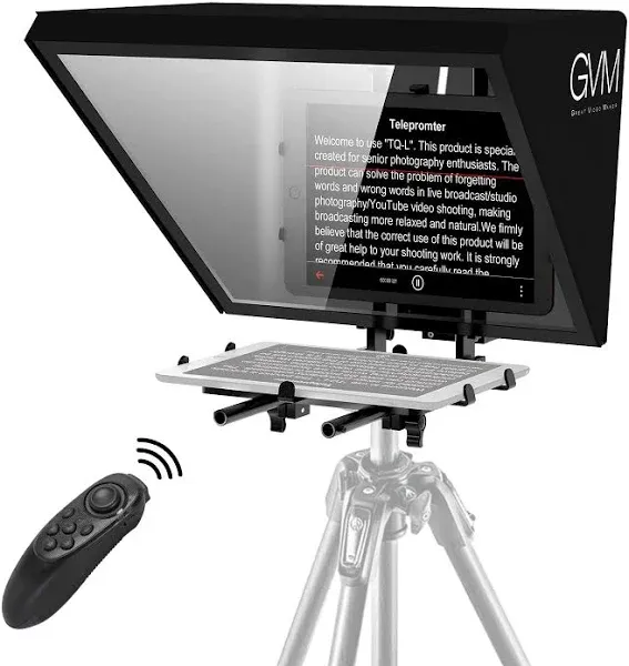 Gvm Official Tq-l Professional Interview Foldable Teleprompter For Smartphone Dslr Camera Live Video Record Bluetooth Control - Buy Teleprompter
portable Teleprompter
smartphone Teleprompter
tablet Teleprompter
camera Teleprompter
professional Teleprompter
teleprompter For Video Recording
live Streaming Teleprompter
foldable Teleprompter
mini Teleprompter
hd Teleprompter
desktop Teleprompter
teleprompter With Remote Control
dual Screen Teleprompter
teleprompter For Dslr
teleprompter For Zoom Meetings Product on Alibaba.com