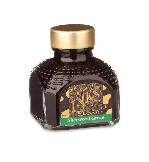 80ml Sherwood Green fountain pen ink bottle