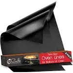 Cooks Innovations Non-Stick Oven Liner - Professional Grade - Heavy Duty Black - BPA & PFOA Free Heat Resistant Baking Mat Set of 2