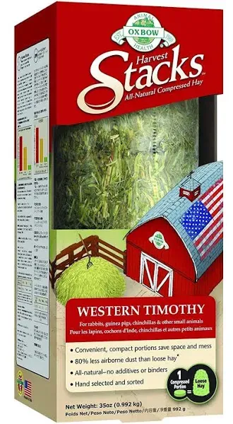 Oxbow Harvest Stacks Timothy Hay with Carrots - 35 oz box