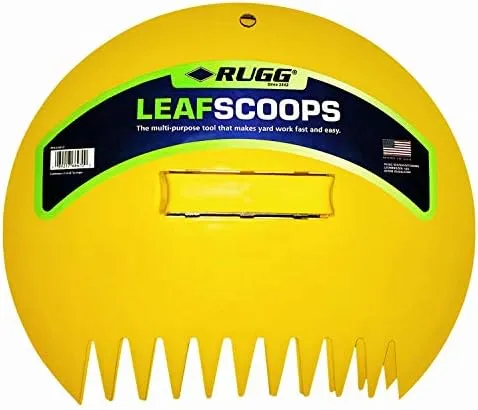 2 PC Rugg Leaf Scoops Great To Get Leaves Up Kids Have Fun Too Yellow  New