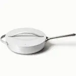 Caraway Nontoxic Ceramic Nonstick Sauté Pan with Lid - Gray