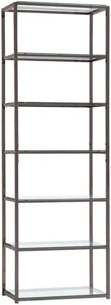 Coaster Contemporary Metal Glass Bookcase