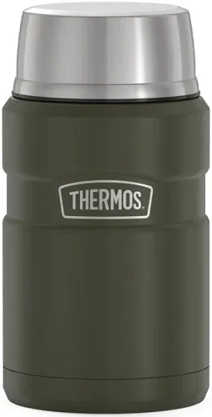 Thermos Stainless King Vacuum Insulated Food Jar, 24 Ounce, Army Green