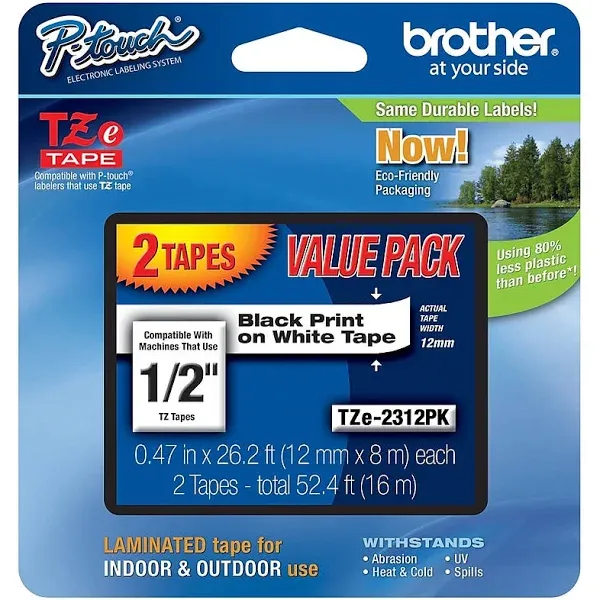 Brother P-Touch Laminated Tape TZE2312PK