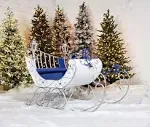 Zaer Ltd. Victorian Santa Sleigh - Life-Size Outdoor Christmas Decor