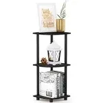 Furinno Turn-N-Tube 3-Tier Corner Display Rack Multipurpose Shelving Unit, Espresso/Black