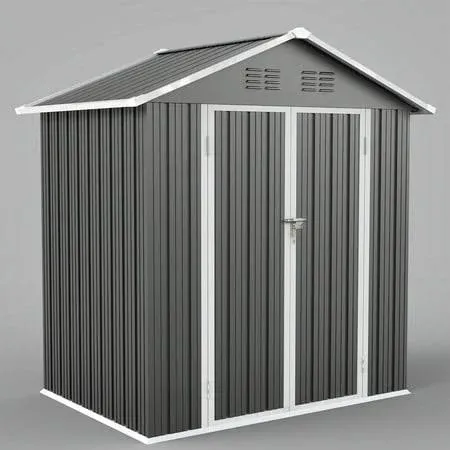 DWVO 6x4ft Metal Outdoor Storage Shed