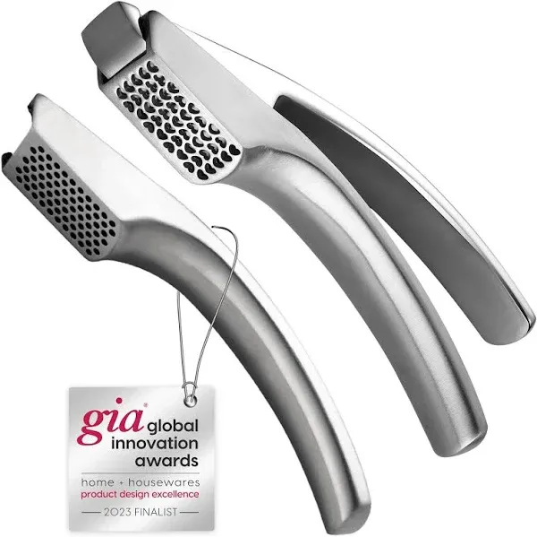 Stainless Steel Garlic Press with Detachable Handles for Fine &amp; Coarse Mincing