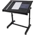 Stand Up Desk Store Adjustable Height and Angle Drafting Table Drawing Desk with Large Surface (Black Frame/Black Top, 40" W x 26" D)