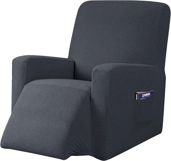 Subrtex Recliner Slipcover with Pockets Stretch Furniture Chair Cover