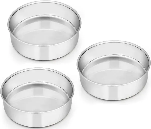 3-Piece 6 in. Stainless Steel Layer Cake Pan Set