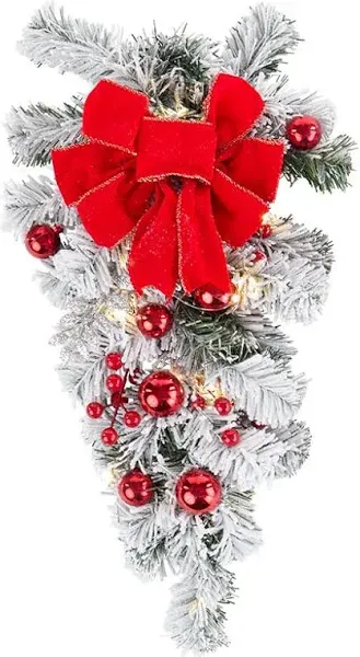 Lakeside Collection Christmas Snow Frosted Pine Decor