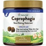 NaturVet Coprophagia Deterrent Plus Breath Aid, 130 Chewable Tablets