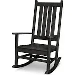 POLYWOOD Vineyard Porch Rocking Chair (Black)