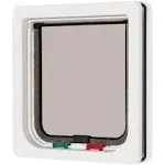 Cat Mate 4-Way-Locking Cat Transparent Silent Door Flap Magnetic Liner White NEW