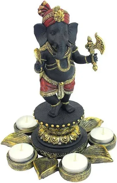 Design Toscano Standing Lord Ganesha Candle Holder Statue