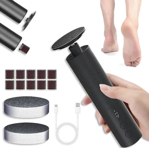 Dr.Pedi Cordless Electric Callus Remover for Feet with Nail File Sander 2 in 1 Rechargeable Foot File Grinder for Dead Skin Crack Dry Calluses