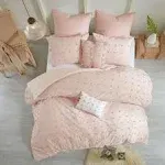 Urban Habitat Brooklyn Cotton Jacquard Duvet Cover Set Pink Full/Queen