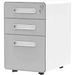 YITAHOME 3-Drawer Rolling File Cabinet, Metal Mobile File Cabinet with Lock, Filing Cabinet Under Desk Fits Legal/A4 Size for Home/Office, Fully