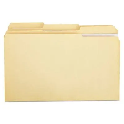 Universal File Folders 1/3 Cut Assorted Two-Ply Top Tab Legal Manila 100/Box