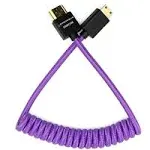 Kondor Blue Gerald Undone MK2 Mini HDMI to Full HDMI Cable 12"-24" Coiled (Purple)