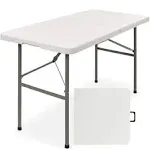 Best Choice Products Portable 4' Folding Utility Table, White