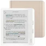 Kobo Libra Colour White eReader with Sand Beige Notebook SleepCover Bundle