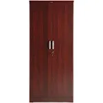 Better Home Products Harmony Wood Two Door Armoire Wardrobe Cabinet in Mahogany