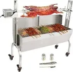 VEVOR Spit Rotisserie BBQ Grill 46" 132 lbs Capacity 50W Electric Roaster with Windscreen New