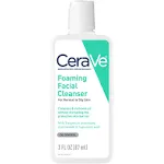 CeraVe Travel Size Foaming Face Cleanser For Normal To Oily Skin With Hyaluronic Acid (3 fl oz)