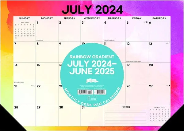 Willow Creek Press Rainbow Gradient Academic July 2024 - June 2025 17&#034; x 12&#034; ...