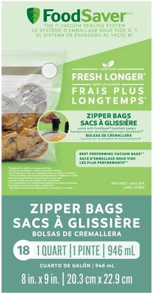 FoodSaver Vacuum Zipper Bags