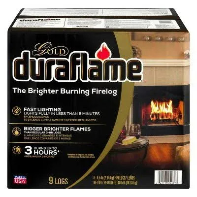 Duraflame Gold 4.5lb 3-Hour Firelog 9-Pack