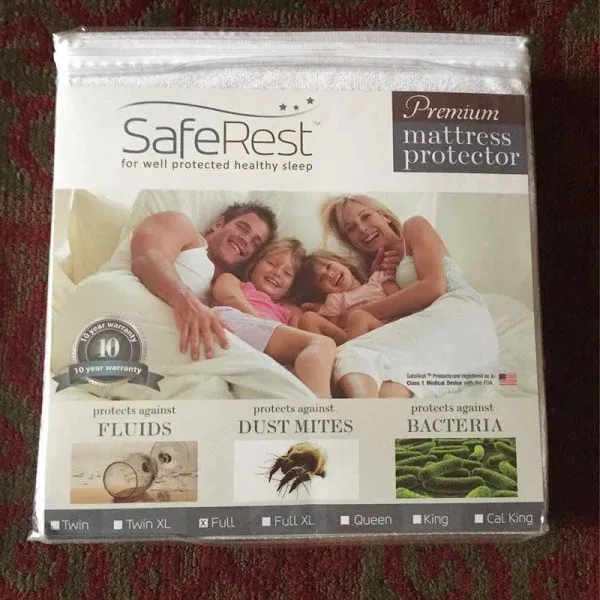 Saferest Zippered Mattress Protector Premium Waterproof Mattress Cover for Bed