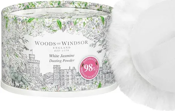 White Jasmine by Woods of Windsor 3.5 oz Body Dusting Powder with Puff