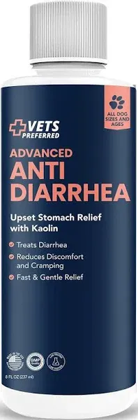 Vets Preferred Anti Diarrhea Liquid for Dogs - Upset Stomach Relief with Kaolin