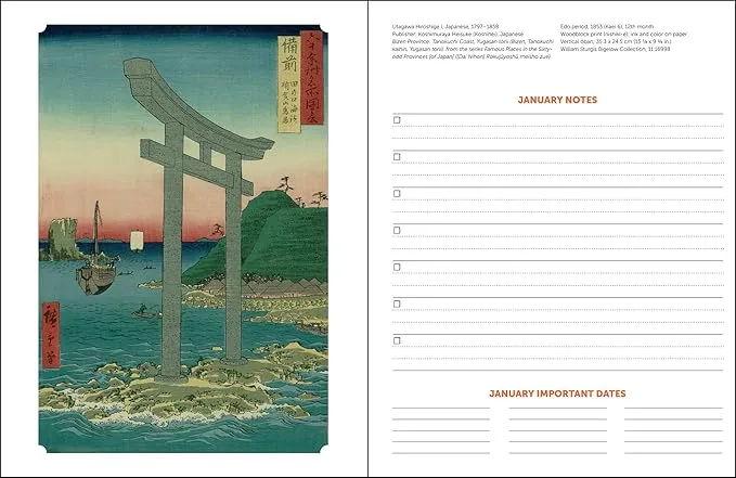 Ziga Media, Japanese Woodblocks 2025 Monthly Planner