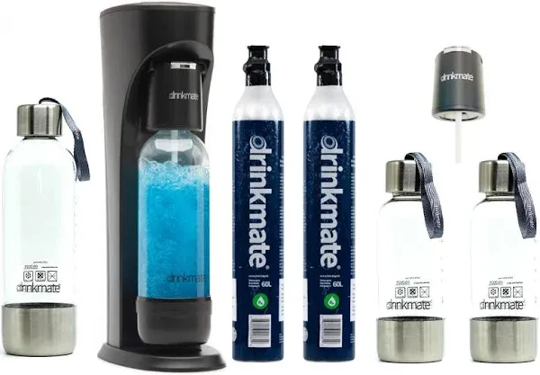 OmniFizz Sparkling Water and Soda Maker, Bubble Up Bundle - Includes 6