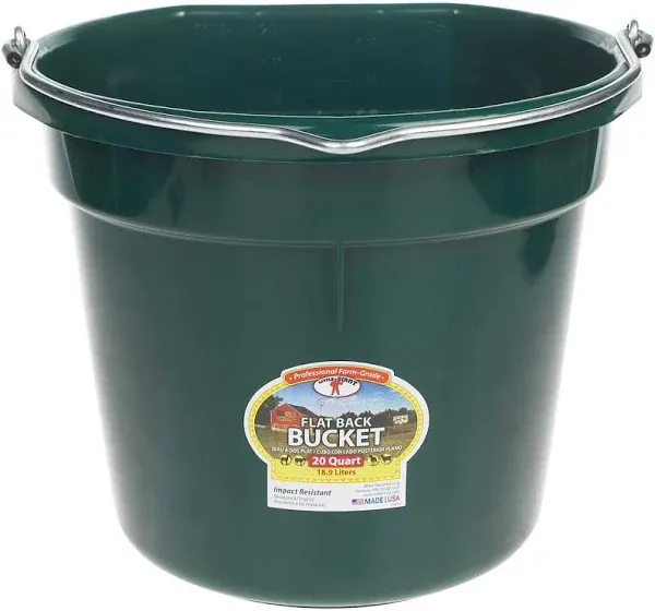 Little Giant 20 Quart Flat Back Plastic Bucket