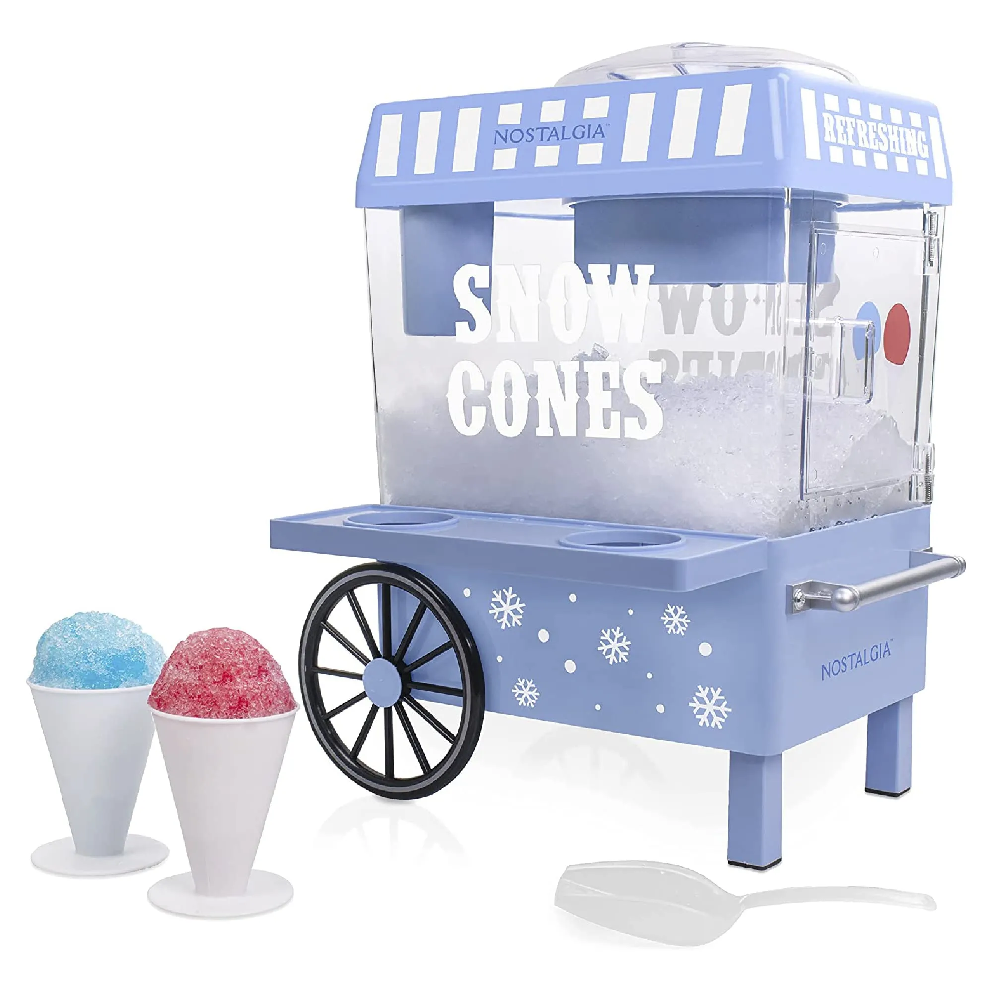 Commercial Nostalgia Snow Cone Machine Maker Electric Carnival Party Ice Slushy