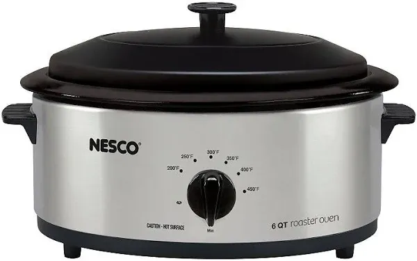 Nesco 4816-25 6qt Prcln Rstr Ss Slvr