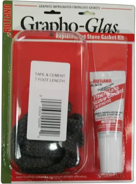 Rutland Grapho-Glas Stove Gasket Kit, 7' x 3/8" Rope