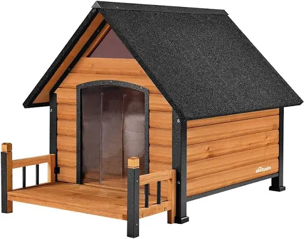 Aivituvin Strong Iron Frame Outdoor Dog House with Porch