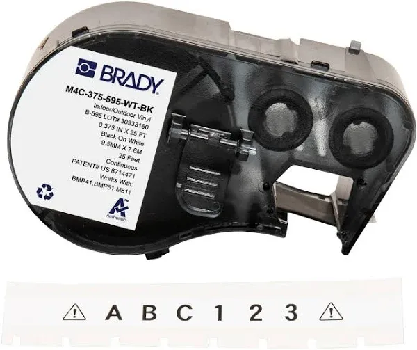 Brady M4C-500-595-WT-BK