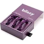 Blissy 3-Pack Skinny Silk Scrunchies Royal Purple