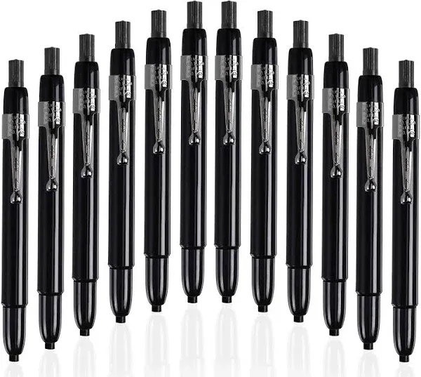 Listo 1620 - Box of 12 - Black Color - China Markers/Grease Pencils/China Marking/Pencils/Wax Pencils