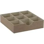 Household Essentials 9-Section Drawer Organizer Tray in Latte