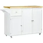 Large Rolling Kitchen Island on Wheels Utility Serving Cart with Storage Drawers