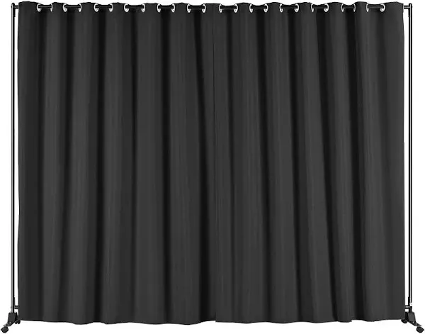 VEVOR Room Divider 8 ft x 10 ft Portable Panel Room Divider with Wheels Curtain Divider Stand